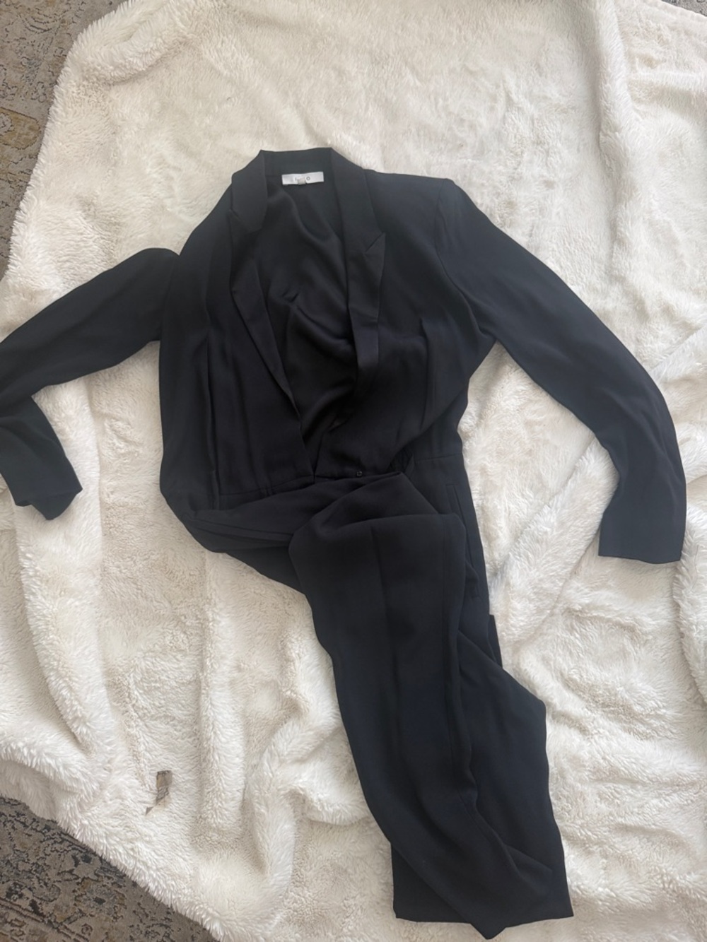 IRO Black Straight Leg Jumpsuit